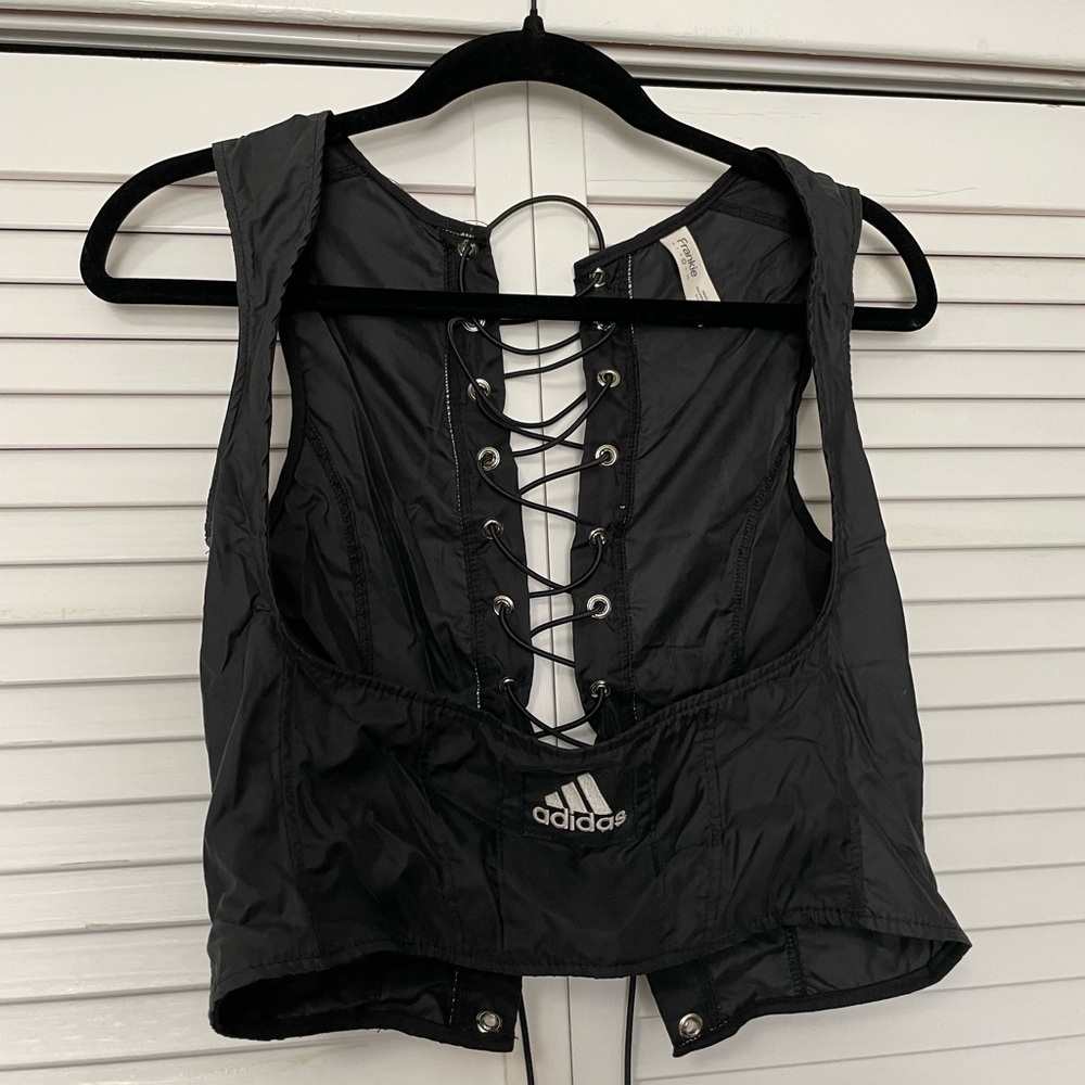 Frankie Collective Adidas Black Lace-Up Corset Top